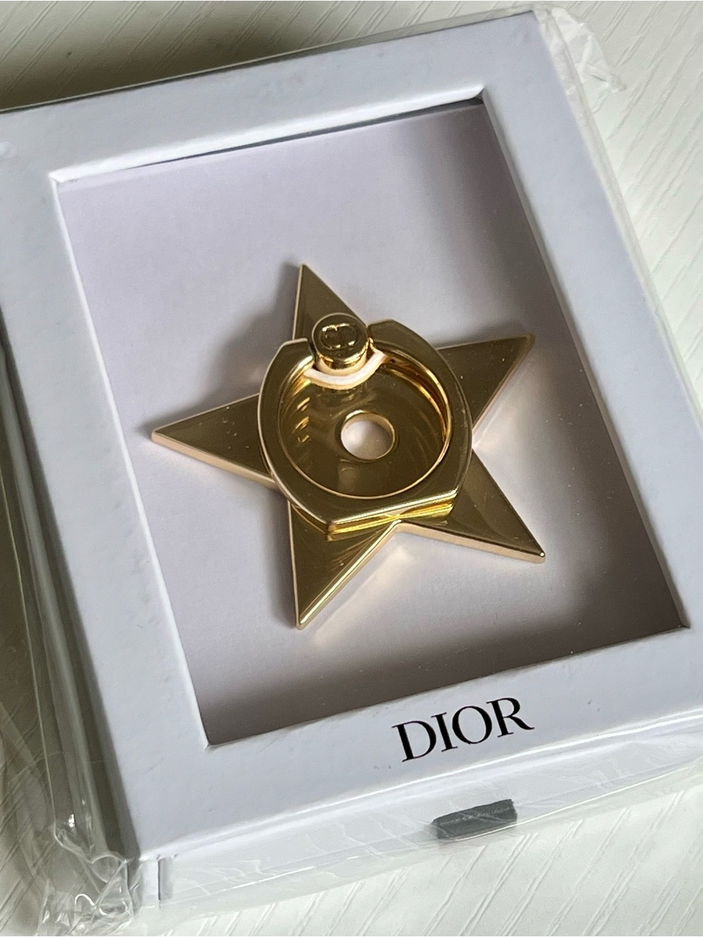 Dior Gold Star Phone Ring NWT